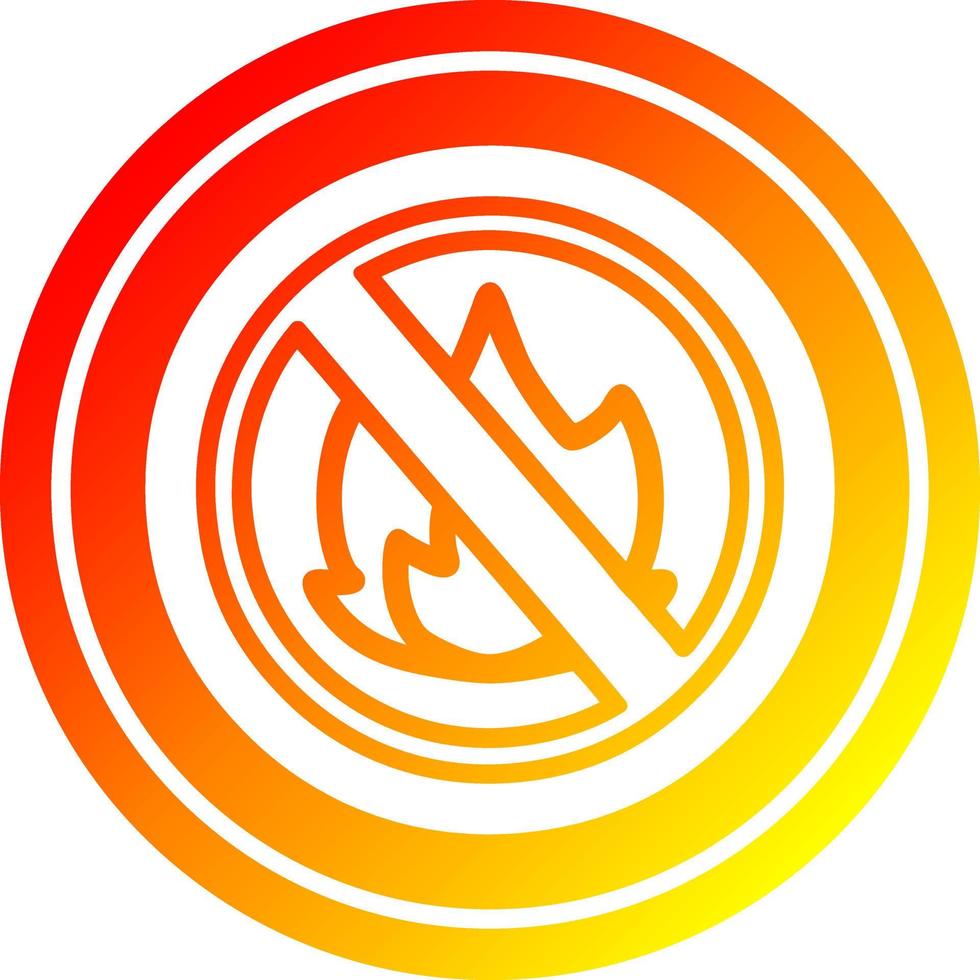 no flames circular in hot gradient spectrum vector