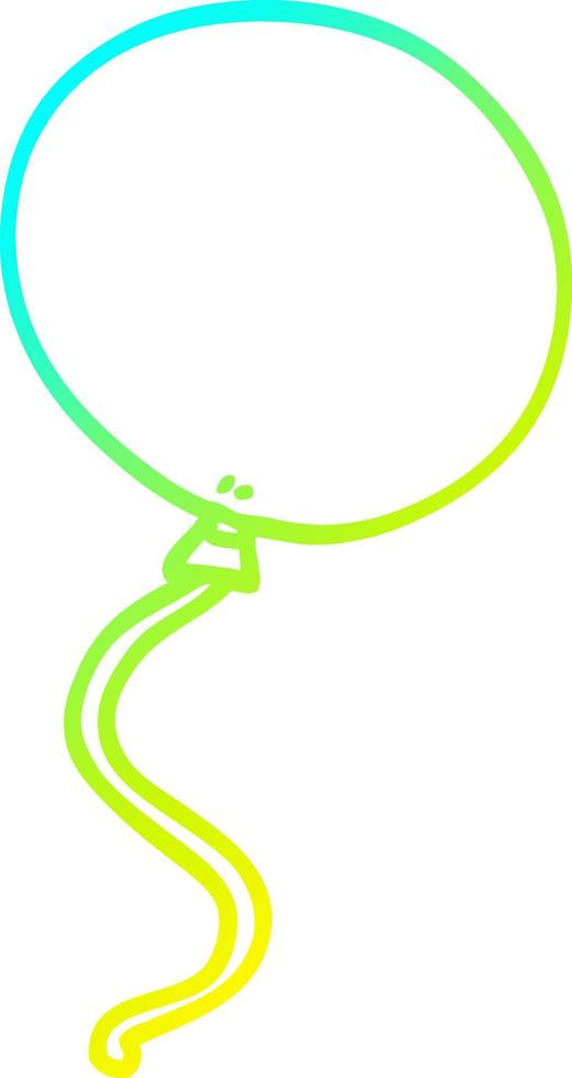 cold gradient line drawing cartoon balloon vector