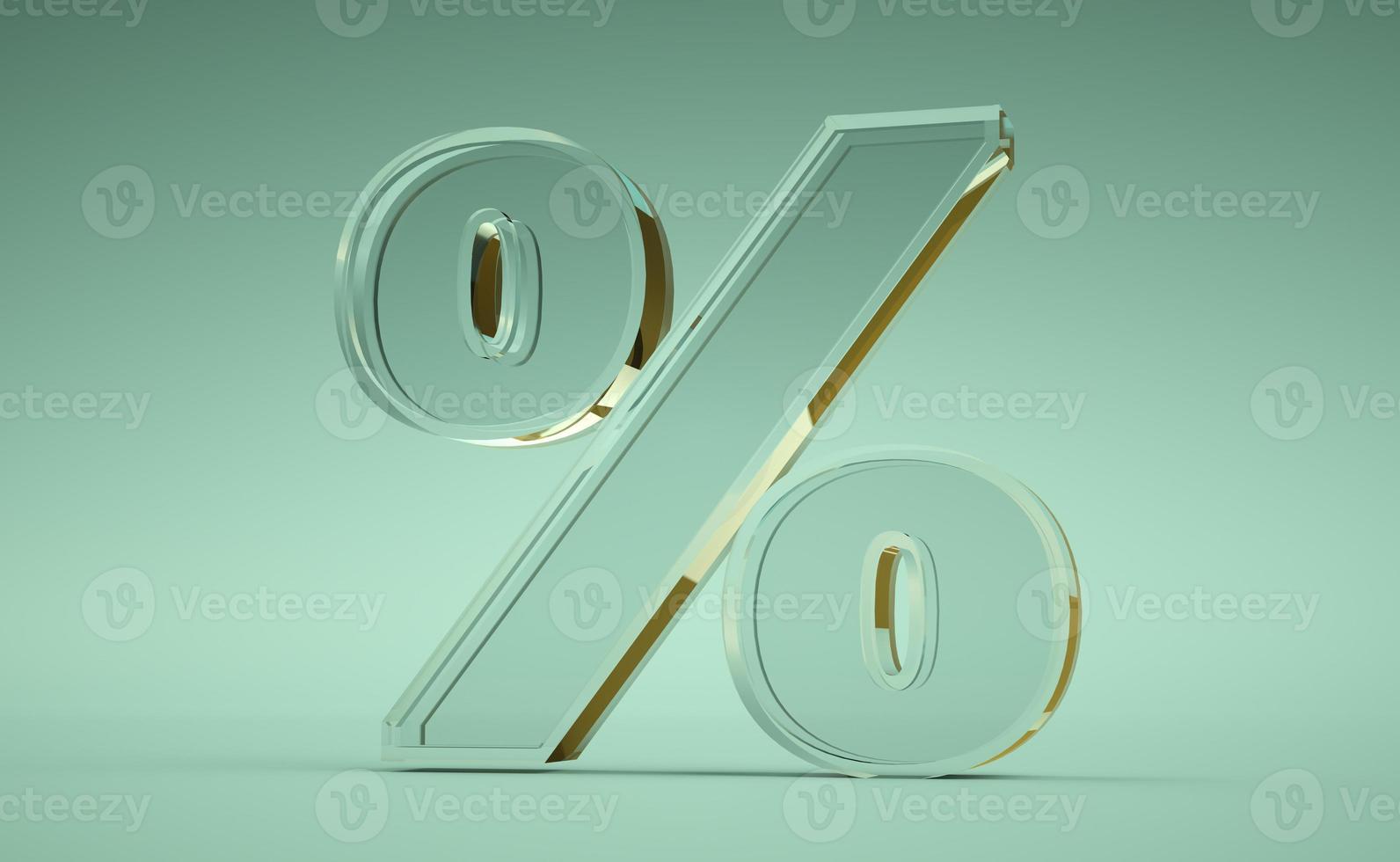 Percentage discount 3D icon. Business sign. photo