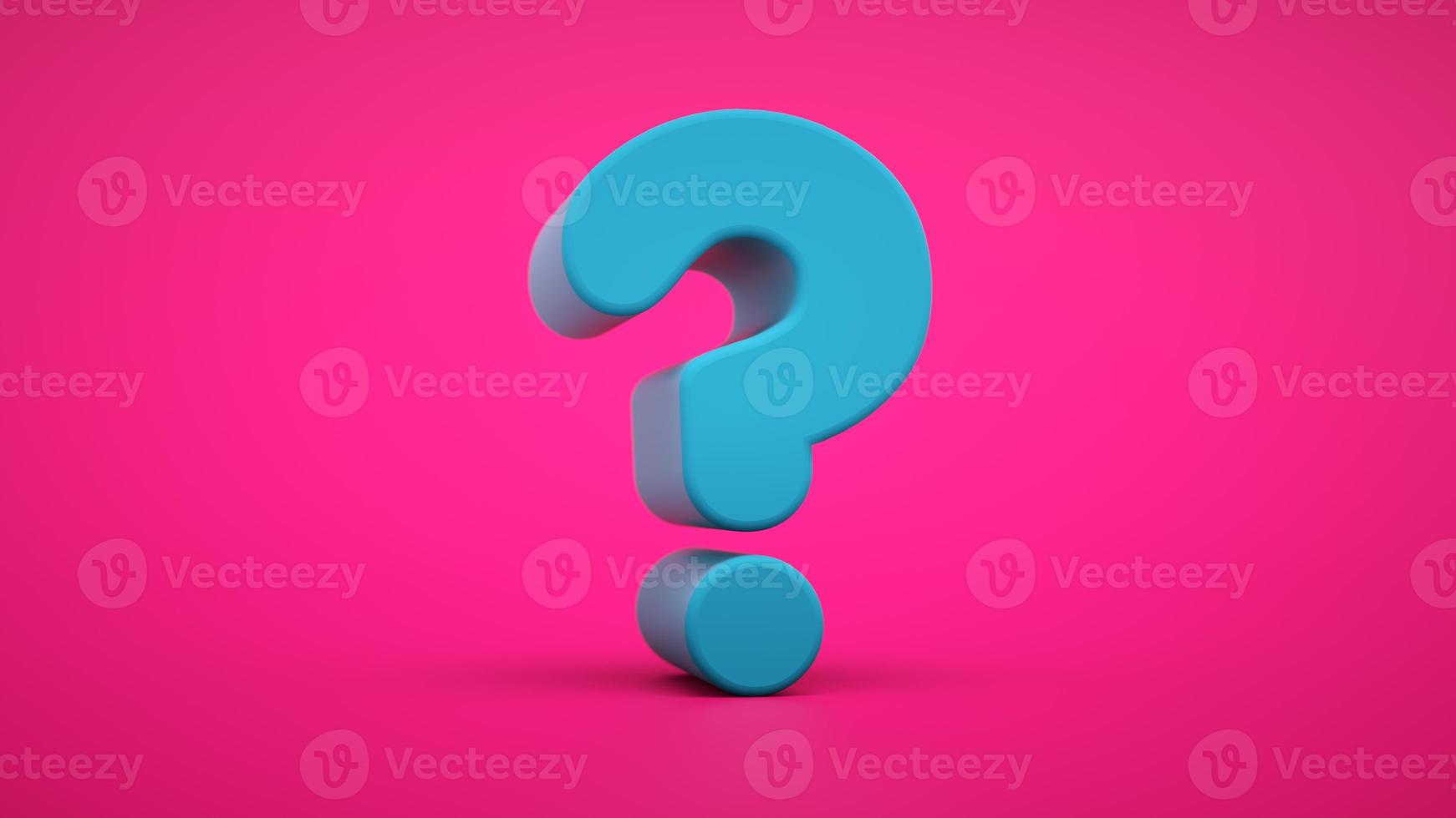 Realistic 3D question mark. Have a question, FAQ and QA. question sign photo