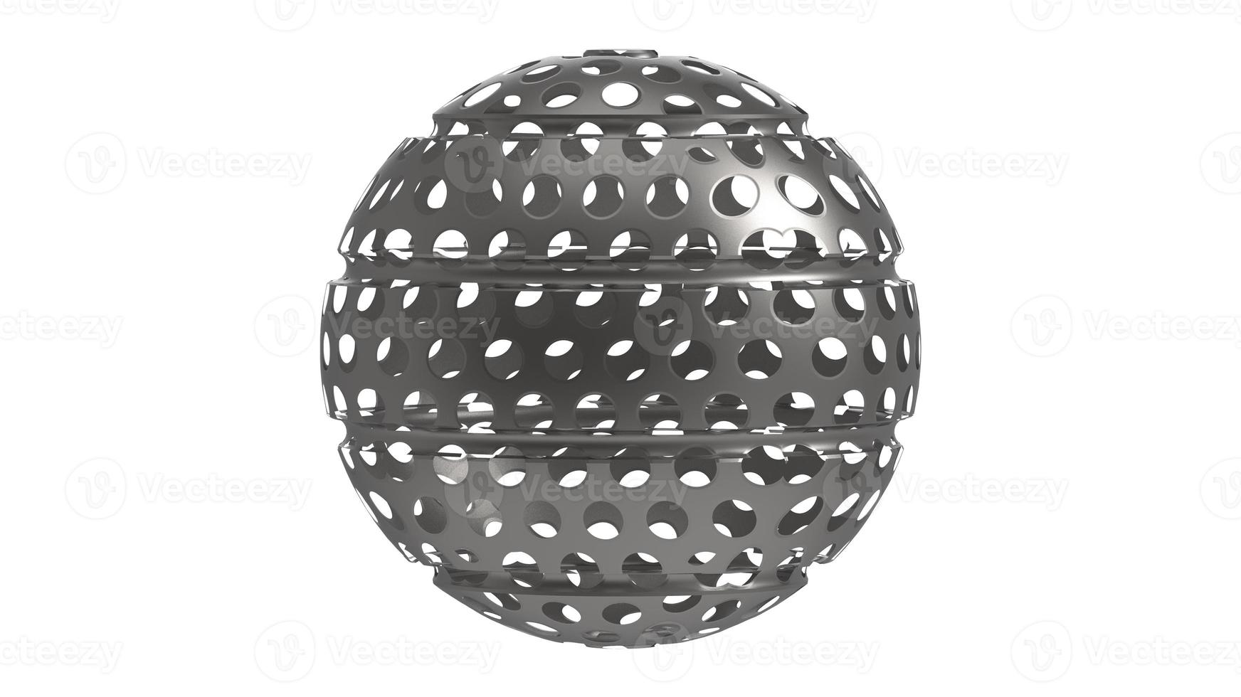 3d gold sphere steel celebration illustration render photo