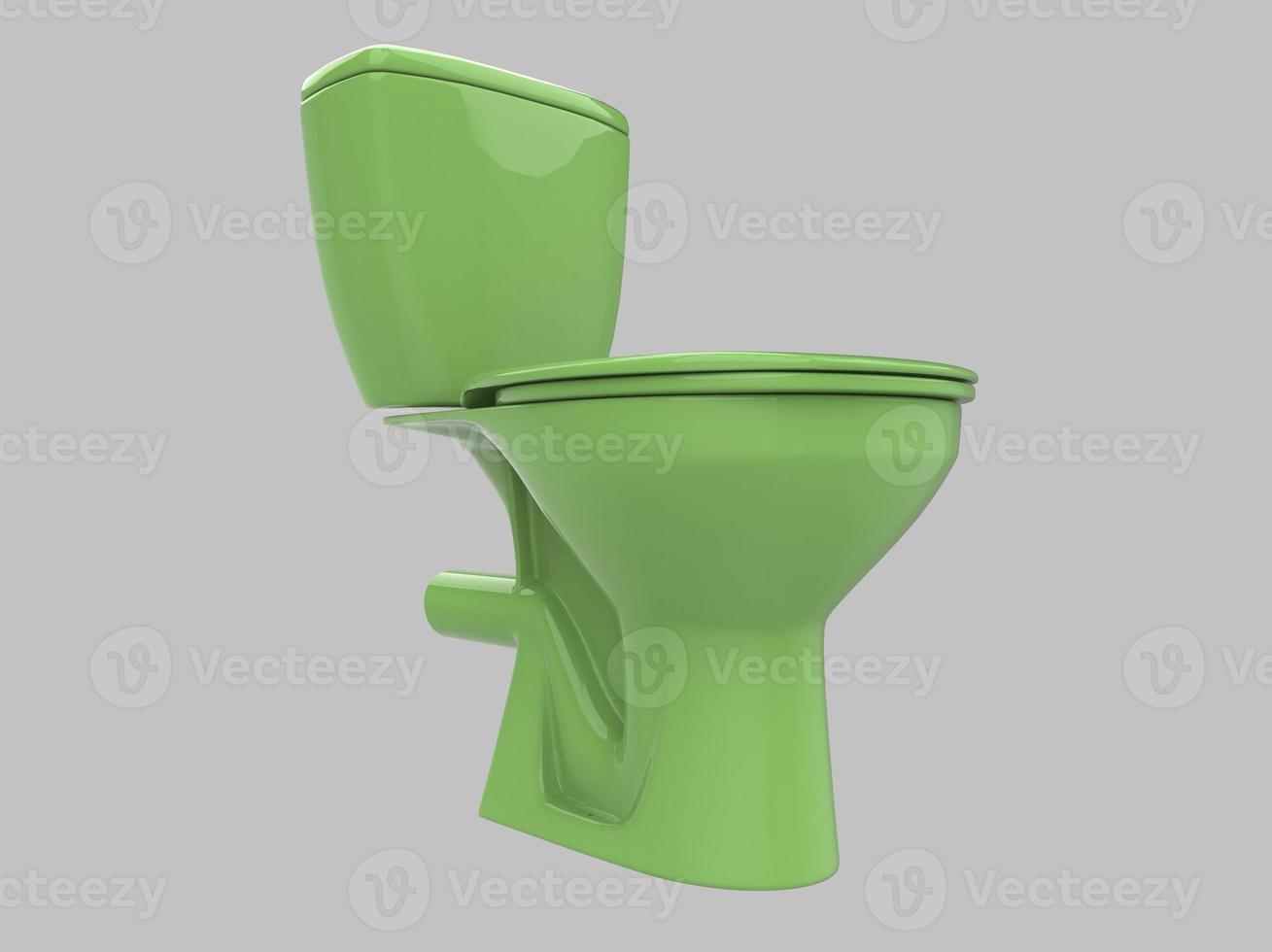 3d illustration lavatory closet toilet green photo