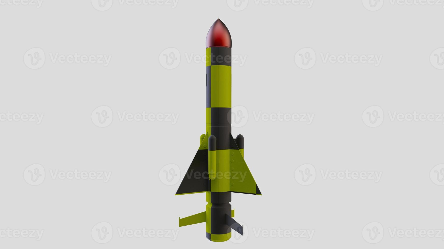 rocket missile war conflict ammo warhead nuclear militar weapon nuke 3d illustration spaceship photo