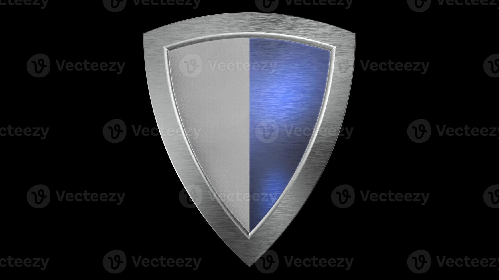 shield silver medieval 3d illustration render photo