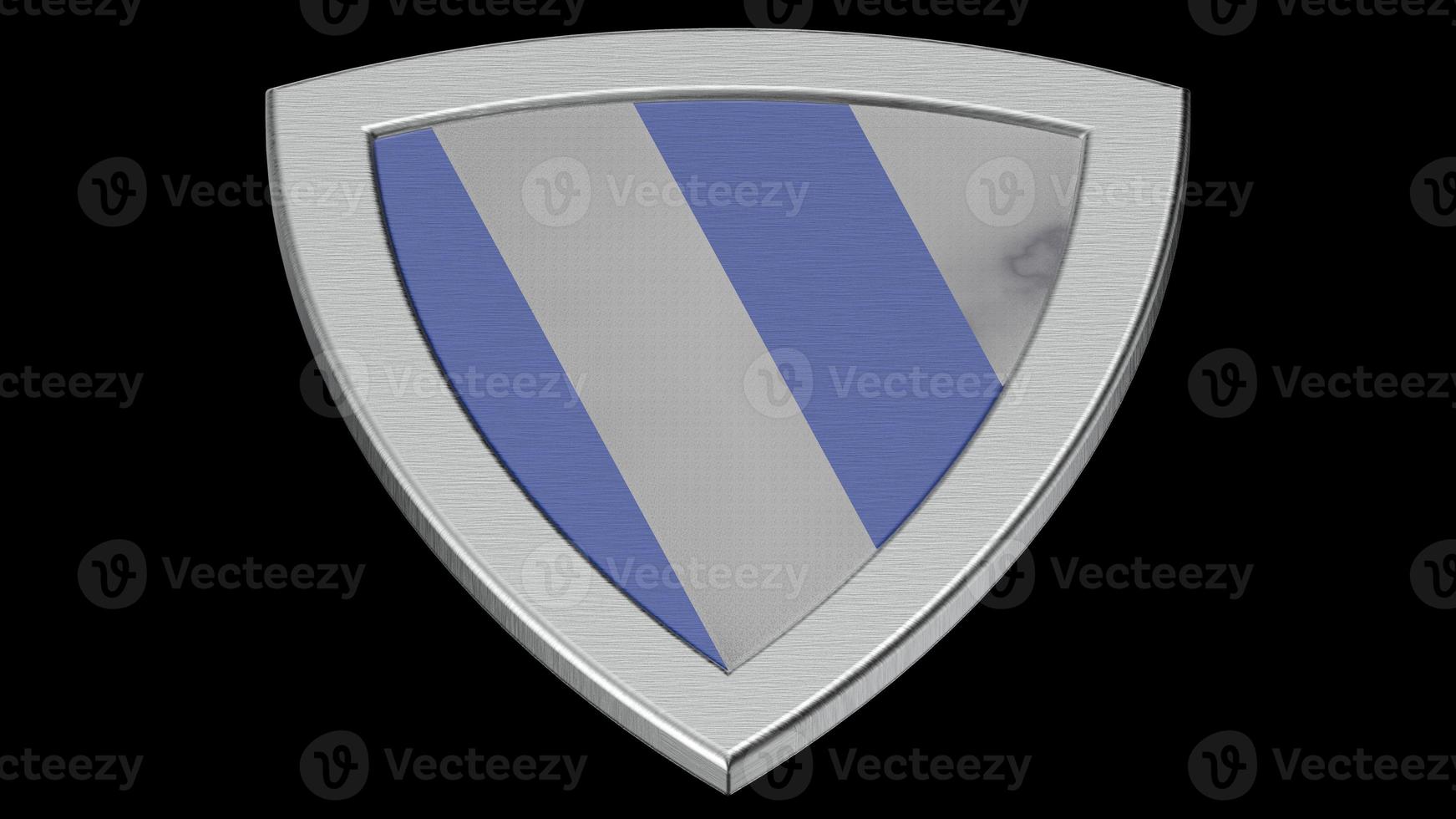 shield silver medieval 3d illustration render photo