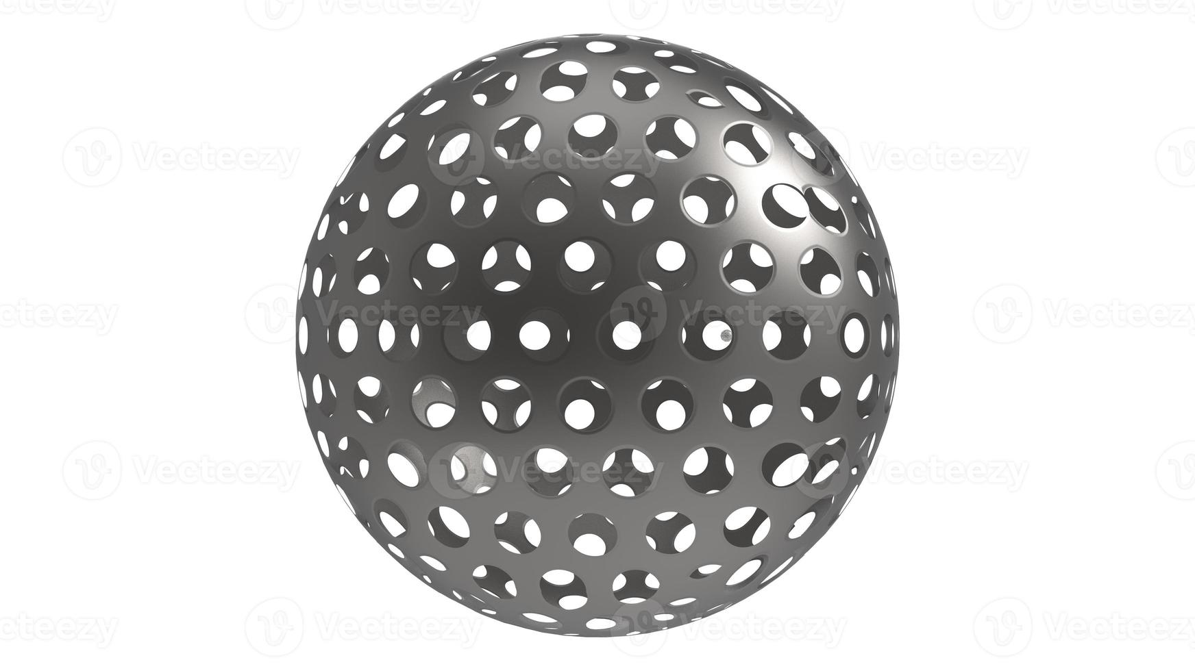 3d gold sphere steel celebration illustration render photo