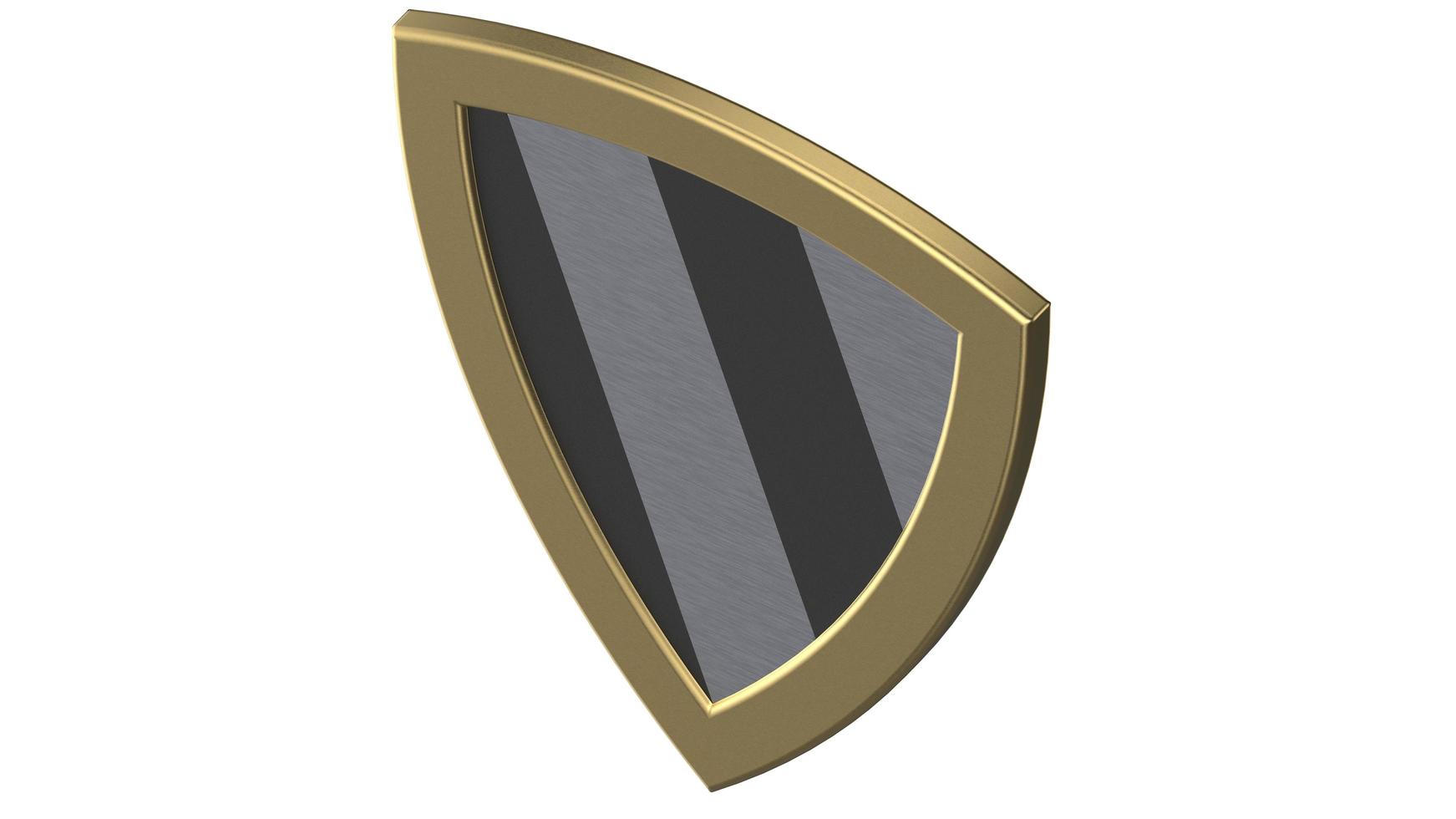 gold shield medieval 3d illustration render photo