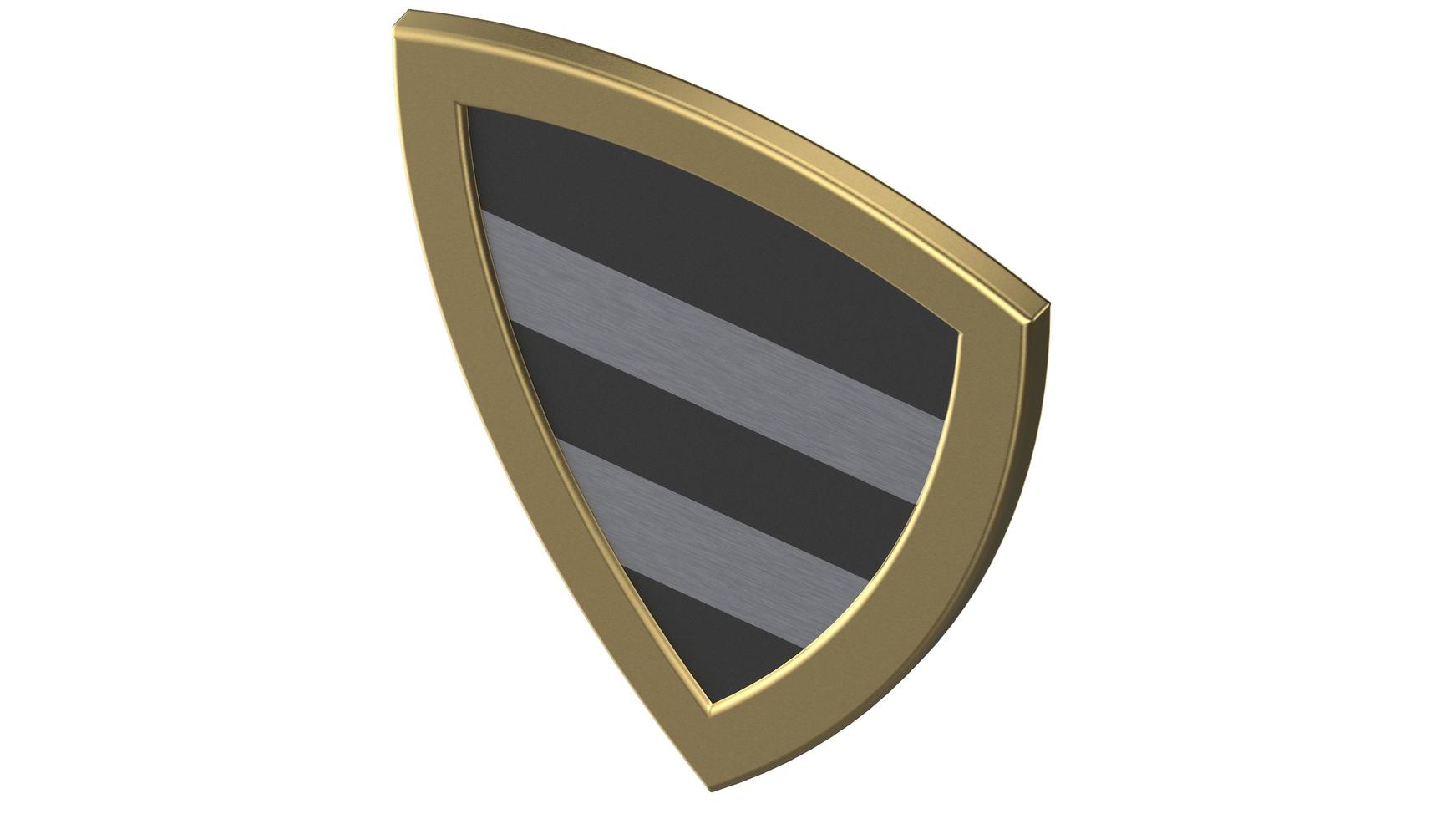 stripes gold shield medieval 3d illustration render photo