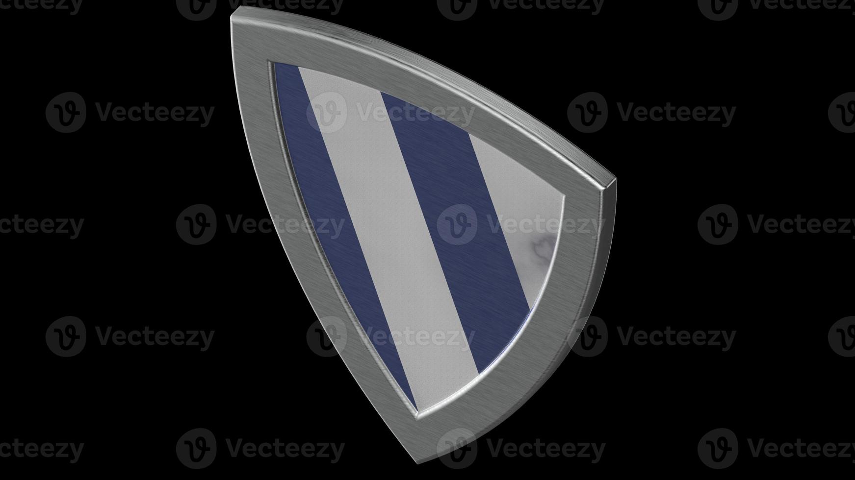 blue shield silver medieval 3d illustration render photo