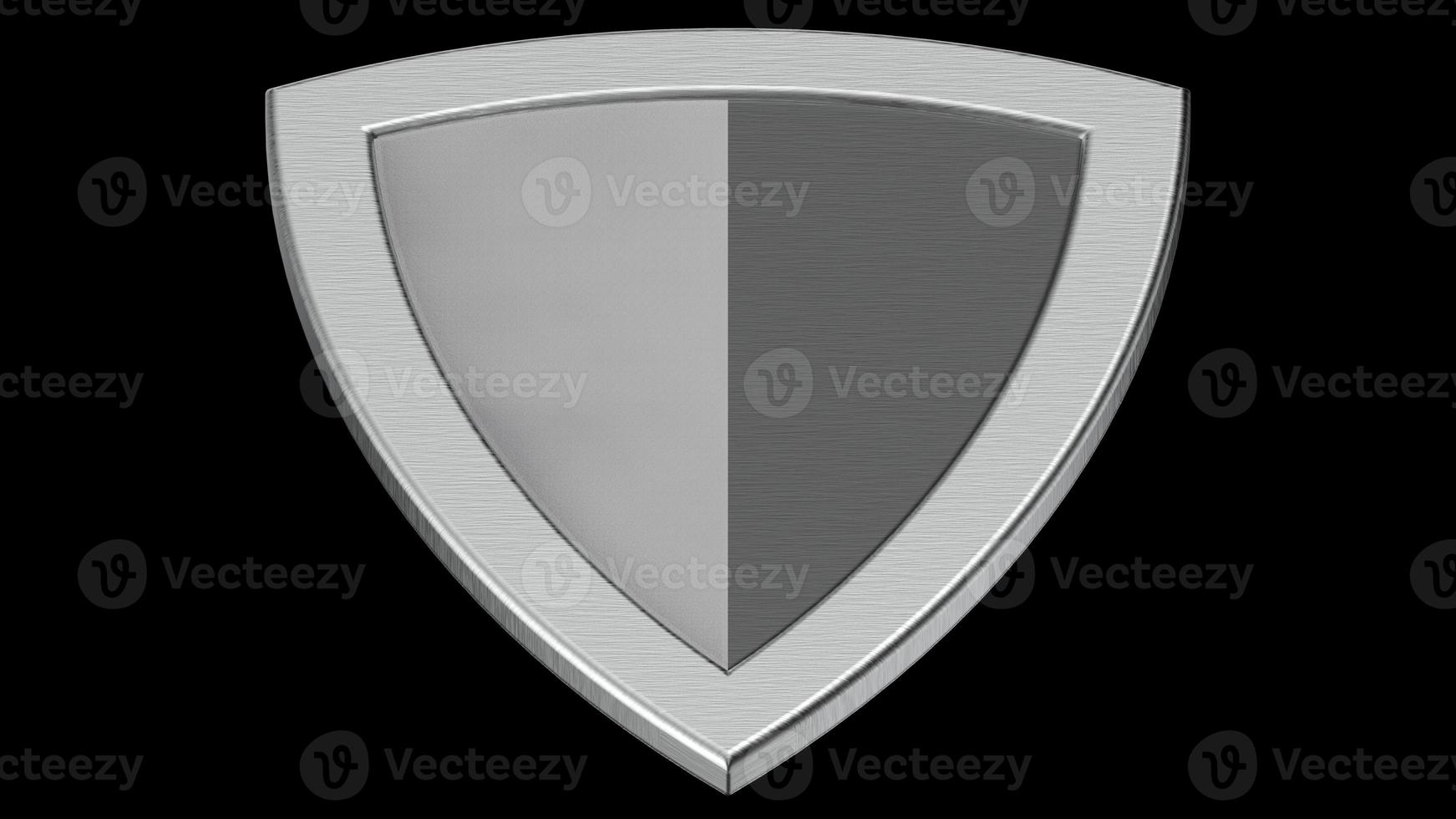 shield black white silver medieval 3d illustration render photo