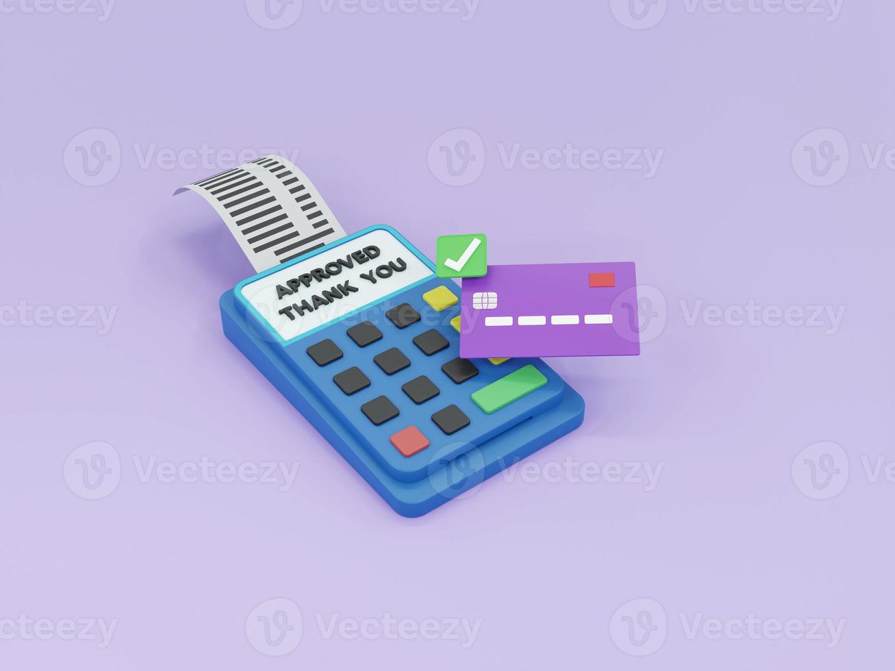 NFC contactless online payment transaction 3D render illustration photo