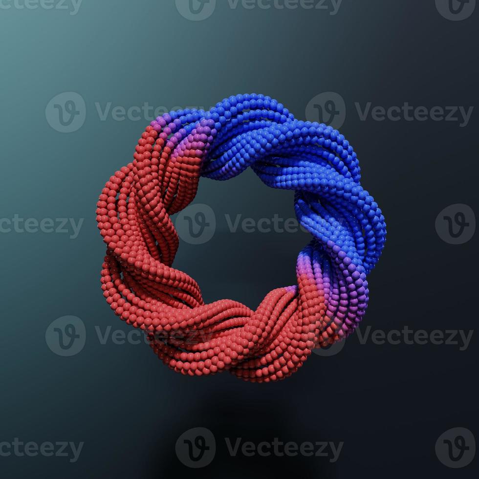 Abstract twisted object background 3D render illustration photo
