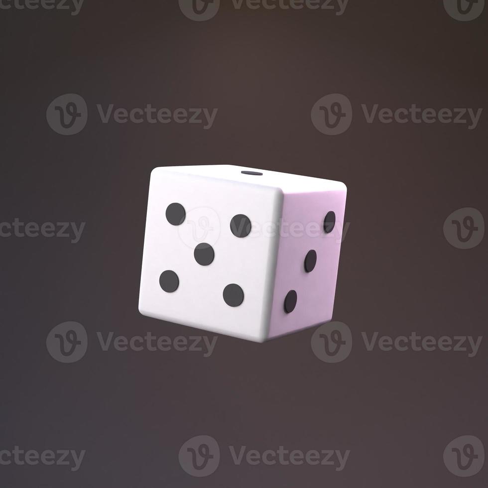 Cubo de juego. elemento de casino renderizar en 3d. foto