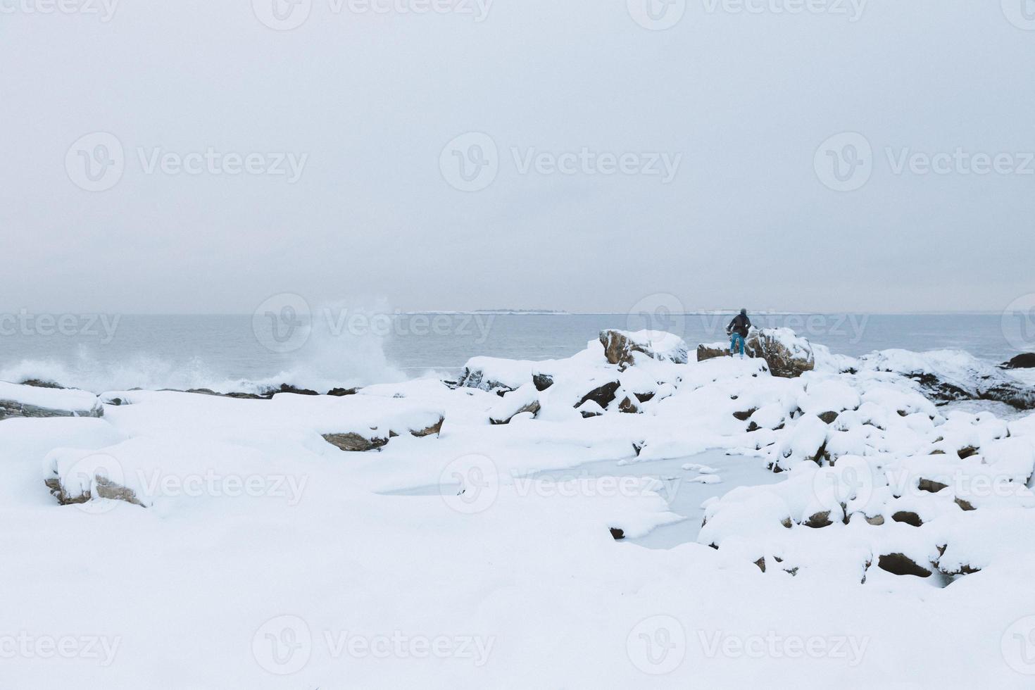 invierno en la playa foto