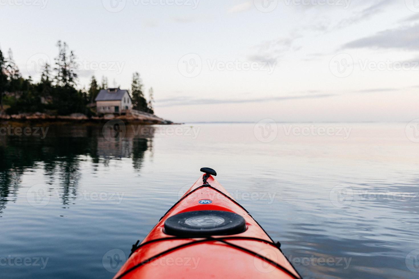 kayak al atardecer foto