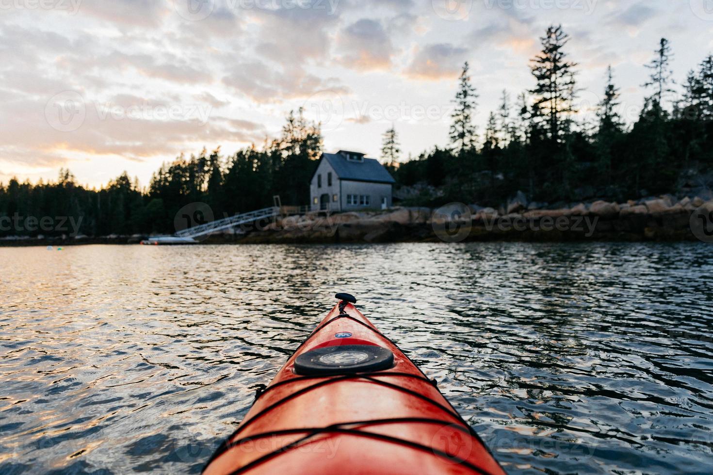 Kayak at sunset photo