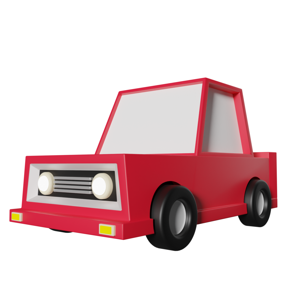 3D rendering illustration of a lowpoly car png