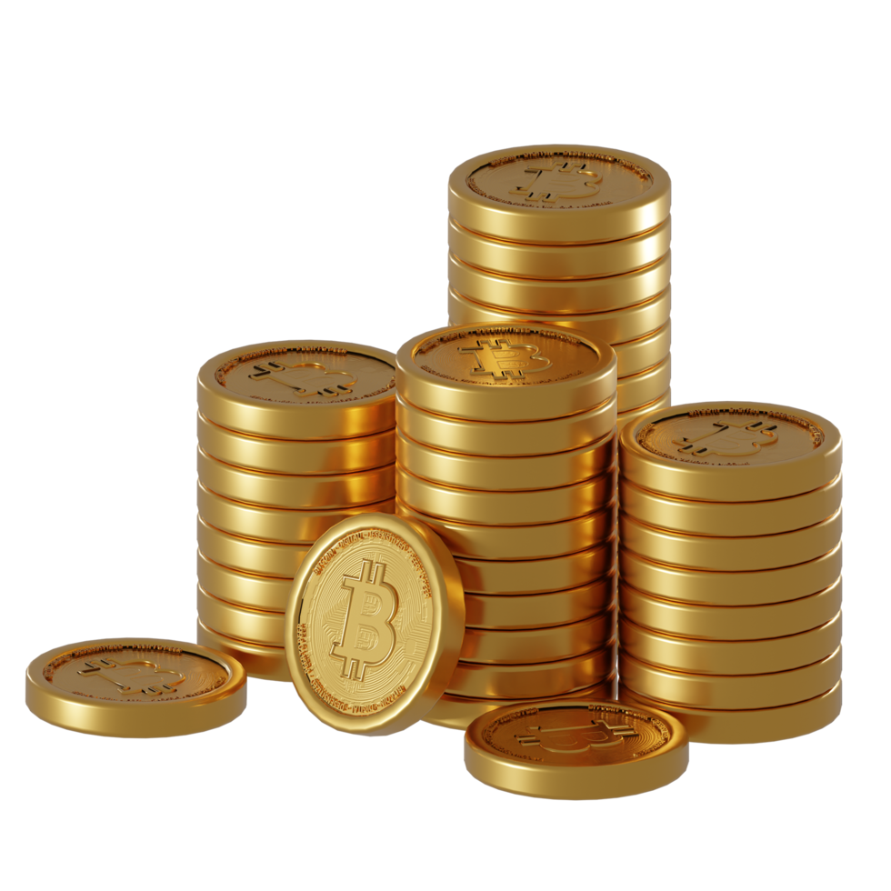 Flow coin stacks cryptocurrency. 3D render illustration 21627802 PNG