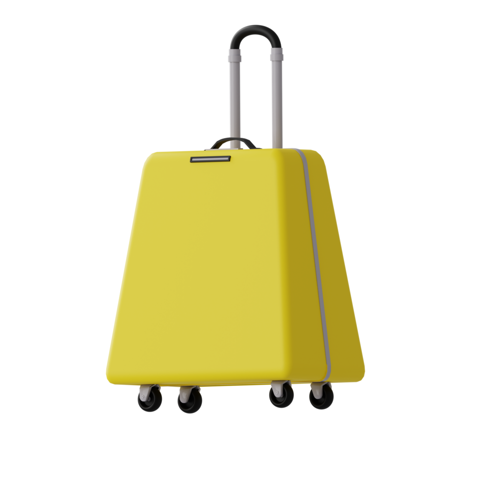 suitcase 3d illustration icon with summer theme png