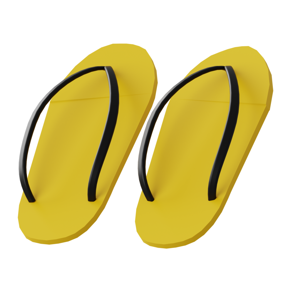 slippers 3d illustration icon with summer theme png