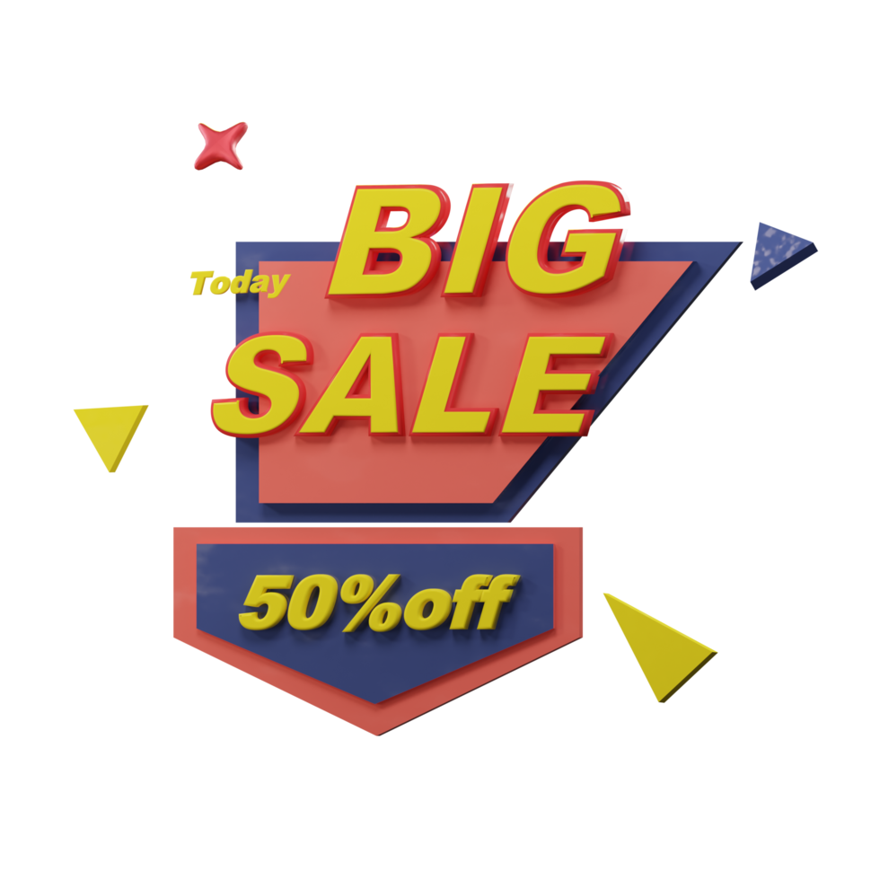 summer vacation beach theme 3d illustration with text big sale png