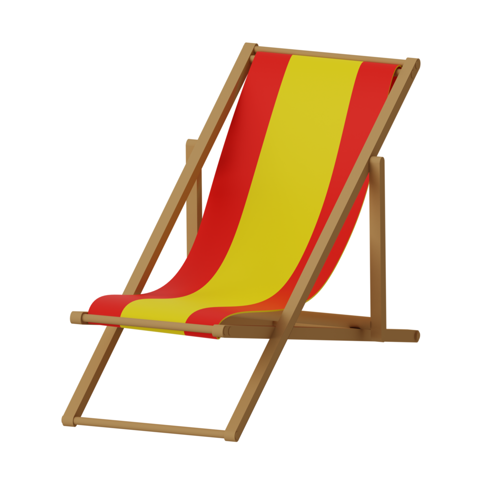 3d ilustración icono silla de playa con tema de verano png