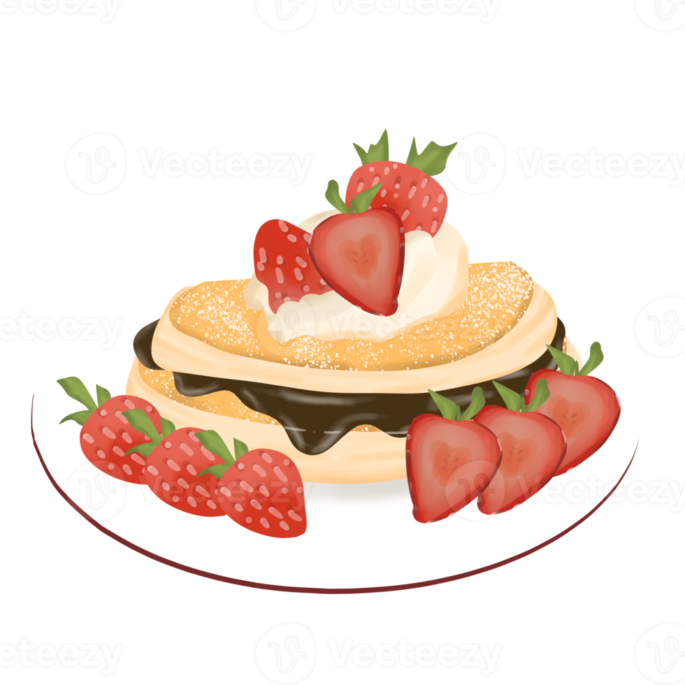 Pancake Illustration Watercolor png