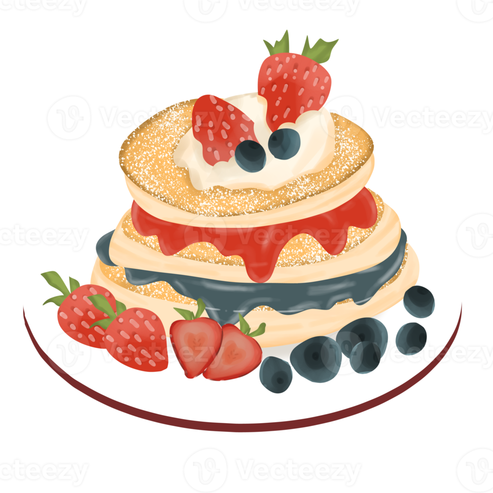 Pancake Illustration Watercolor png