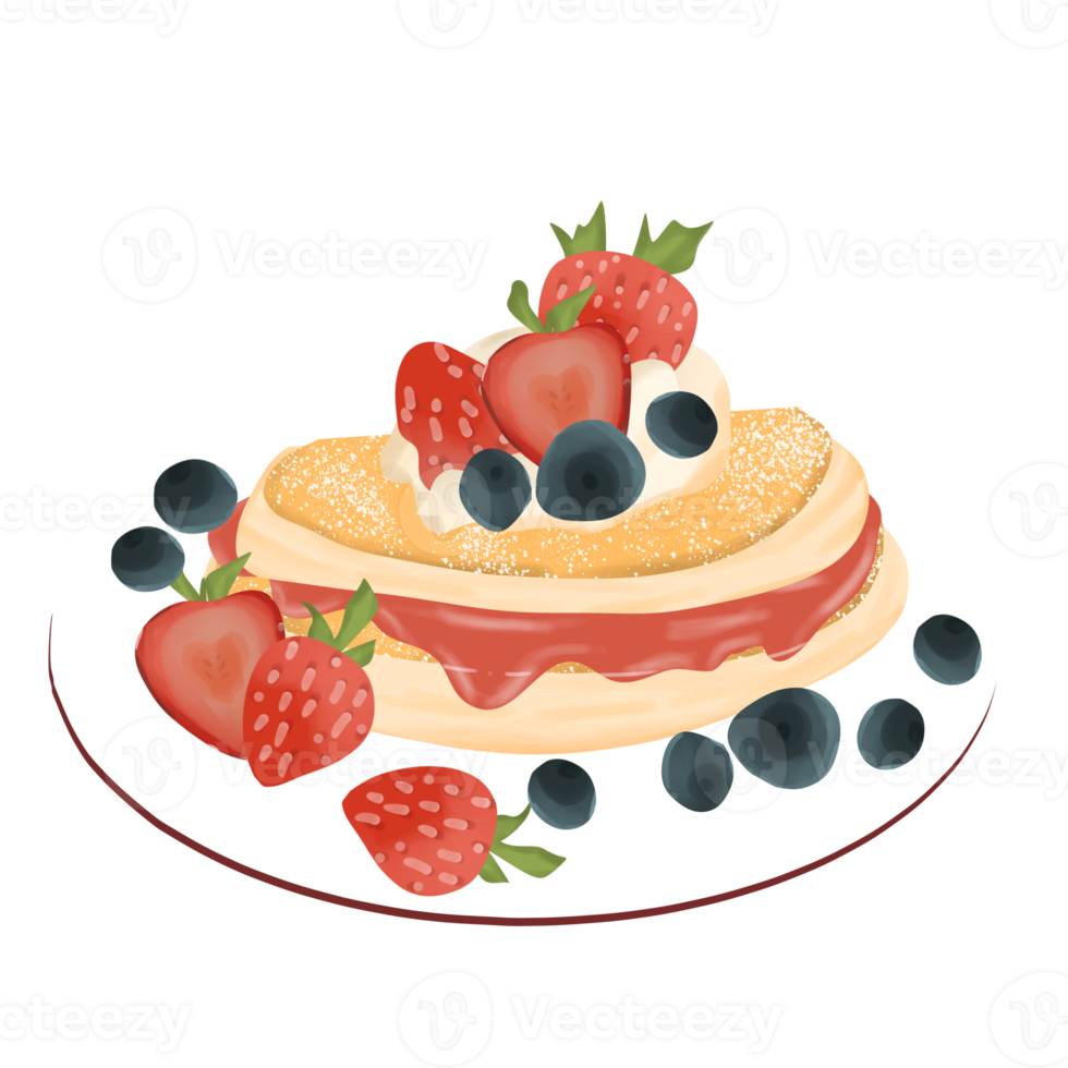 Pancake Illustration Watercolor png