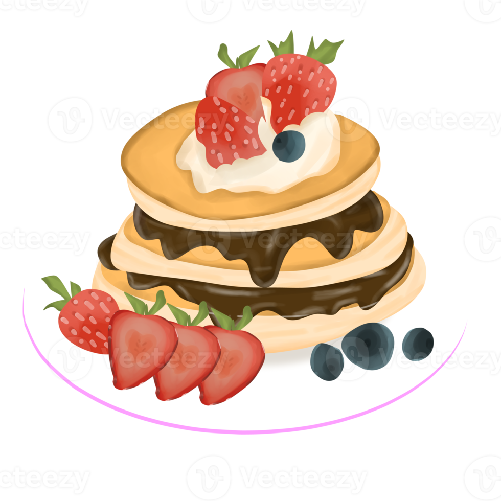 pannkaka illustration akvarell png