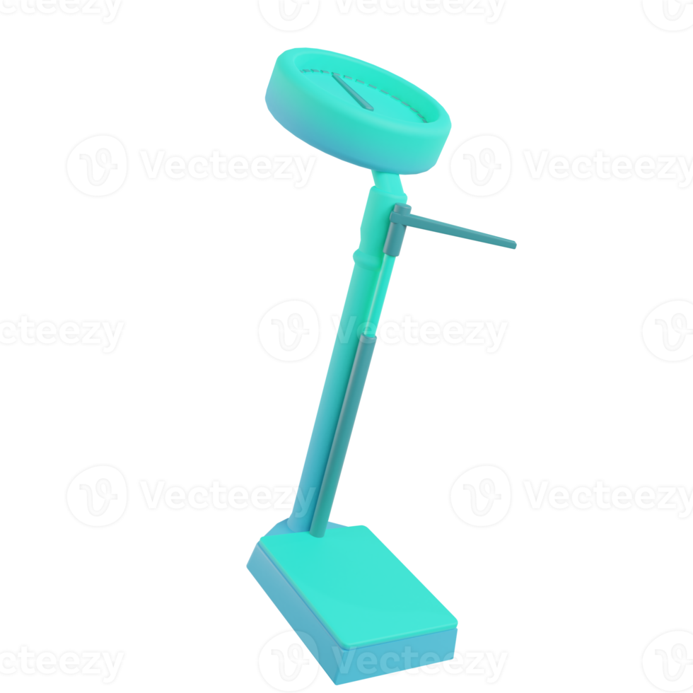 3d render measuring instrument for weight and height object png