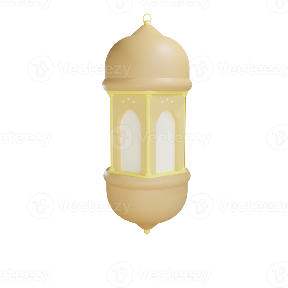 3d lantern object with transparent background png