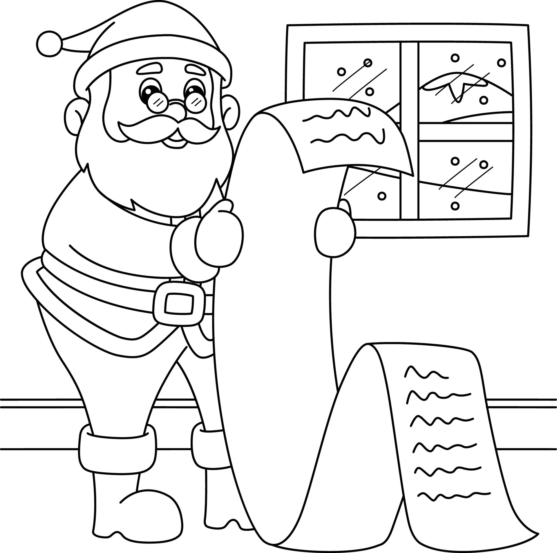 Son ratón o rata Campo Christmas Santa Claus Coloring Page for Kids 8822452 Vector Art at Vecteezy