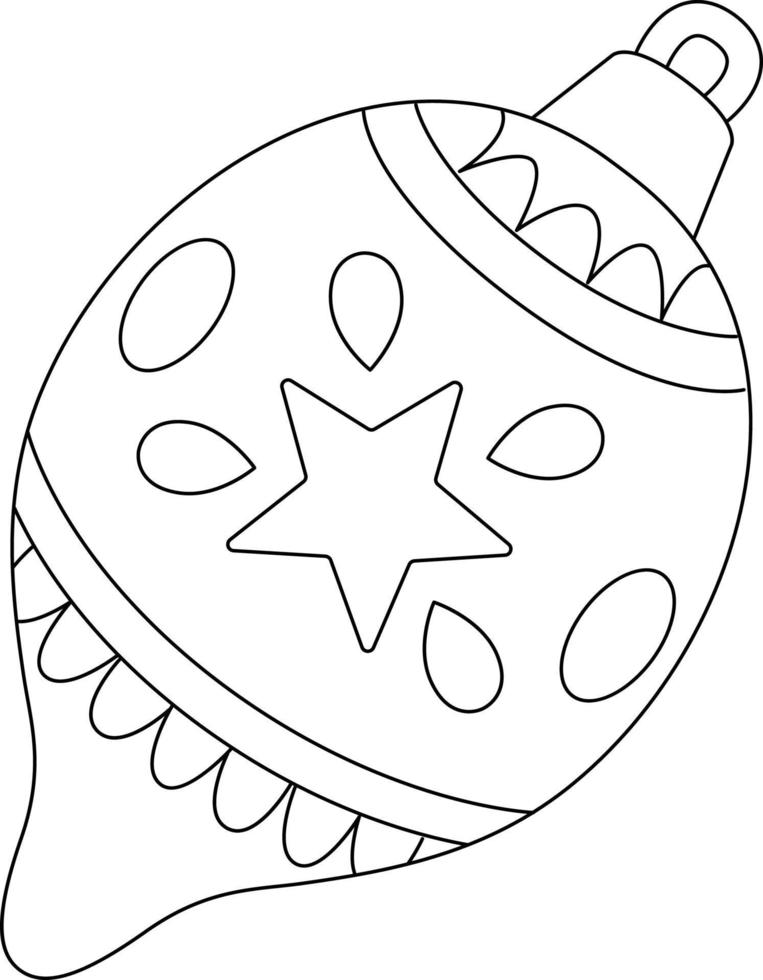 Christmas Ornament Isolated Coloring Page vector