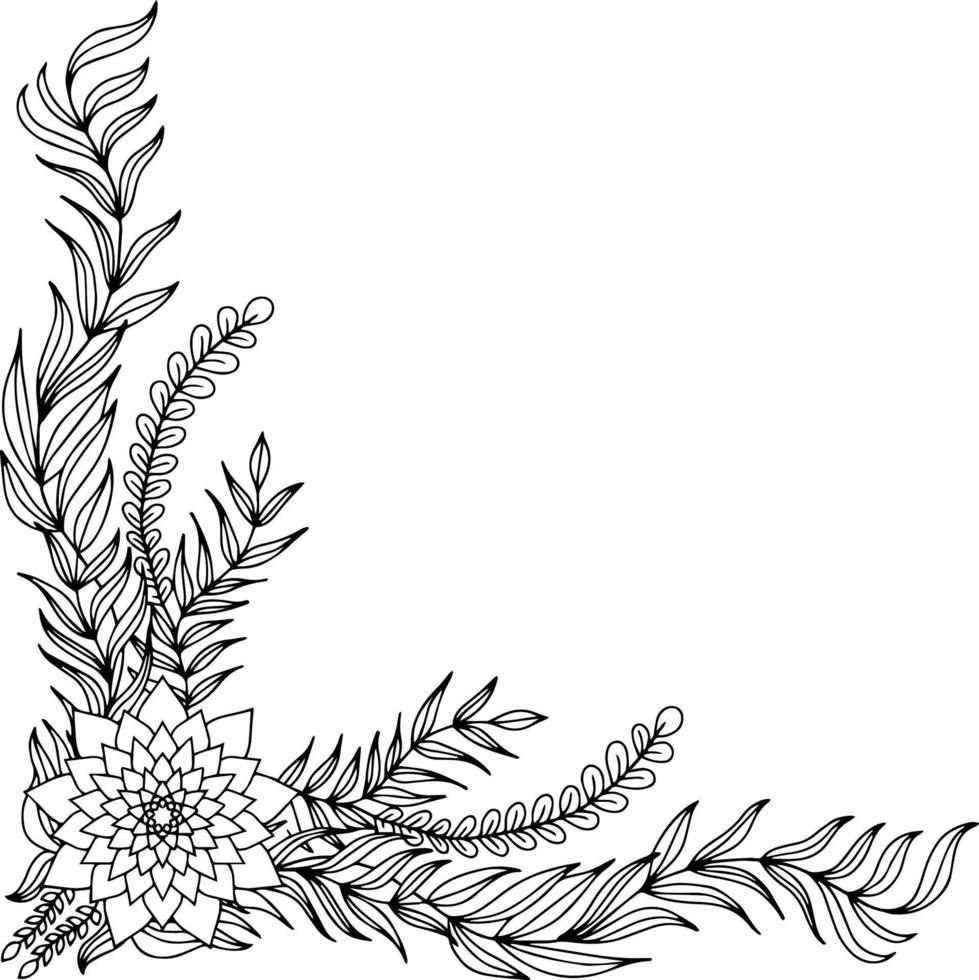 Design Vector Silhouette Flower Element