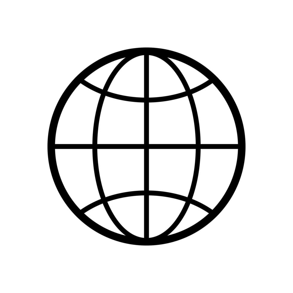 Website, globe, web, world icon vector in line style