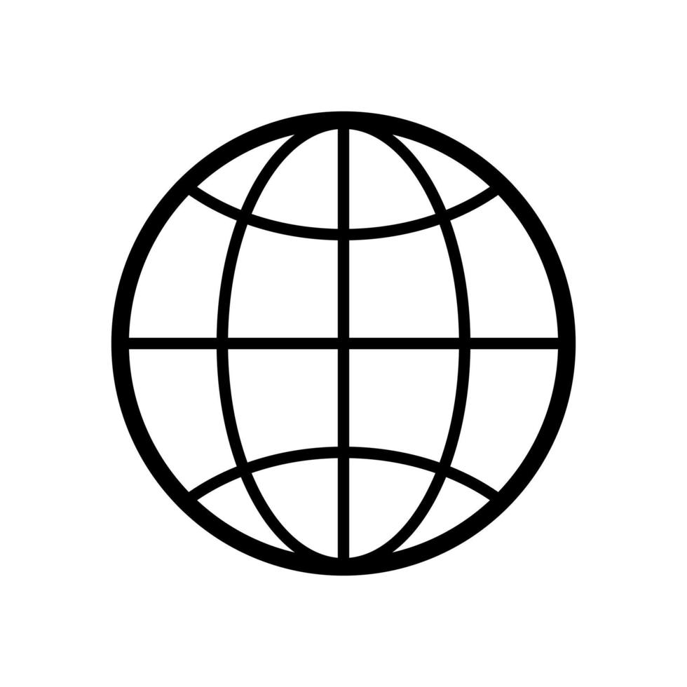 Website, globe, web, world icon vector in line style