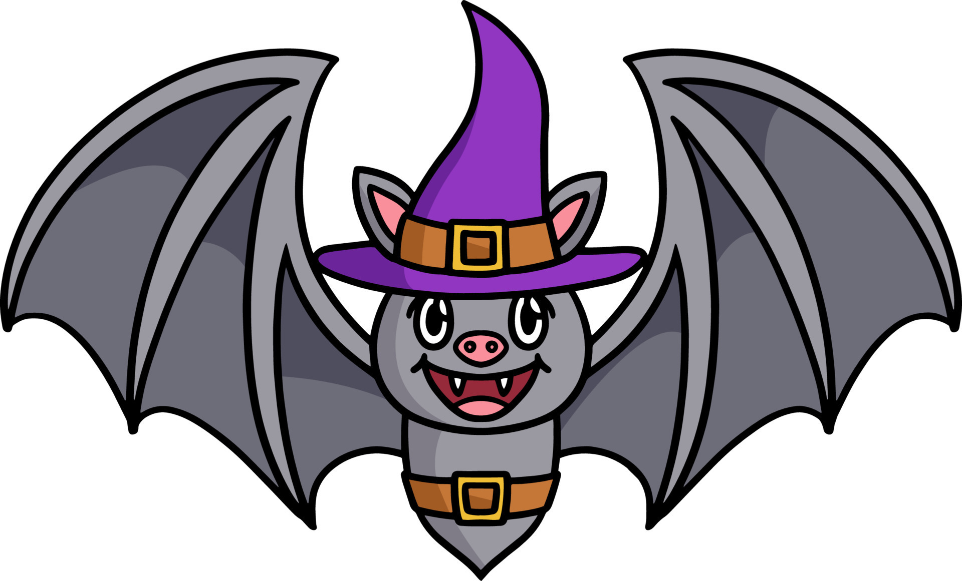 Vampire Bat Halloween Cartoon Colored Clipart 8823026 Vector Art at