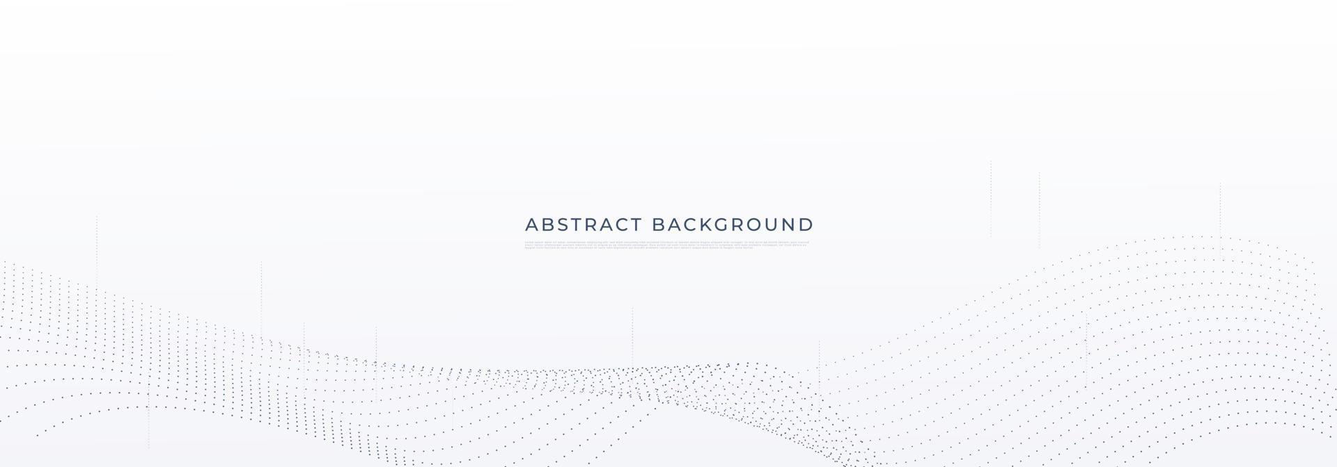 Abstract White background. Modern gradient gray banner with wave curve line dot elements. Elegant concept for technology, network and future business vector illustration