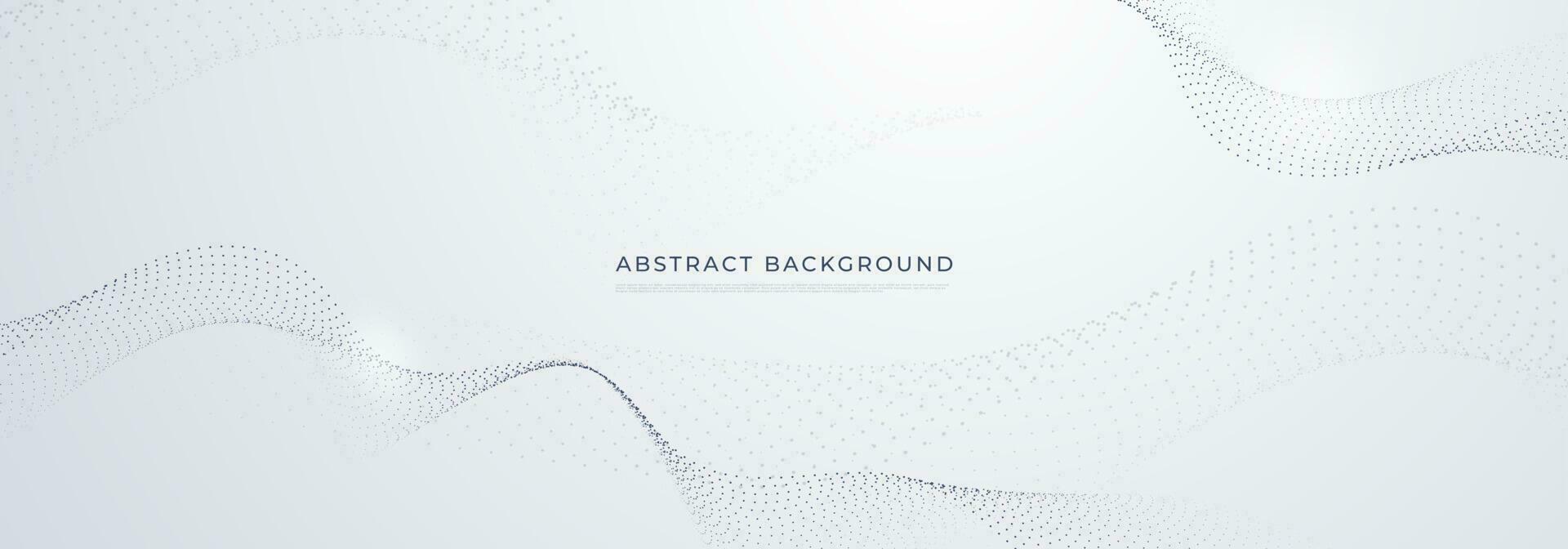 Abstract White background. Modern gradient gray banner with wave curve line dot elements. Elegant concept for technology, network and future business vector illustration