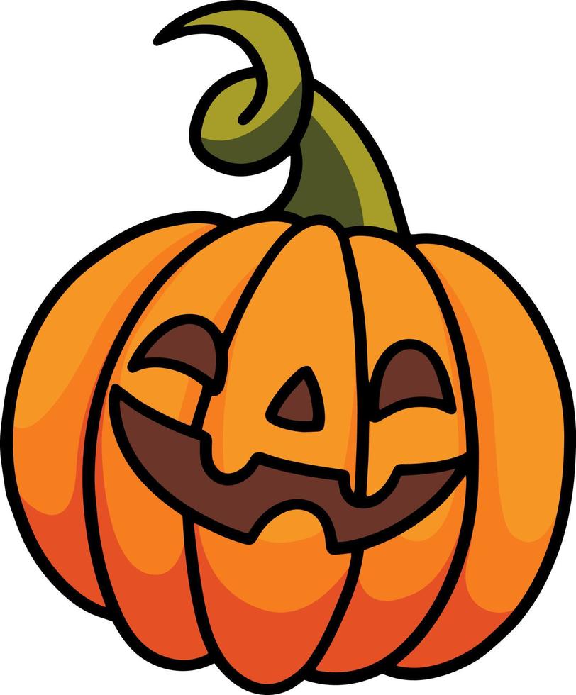 calabaza halloween dibujos animados color clipart vector