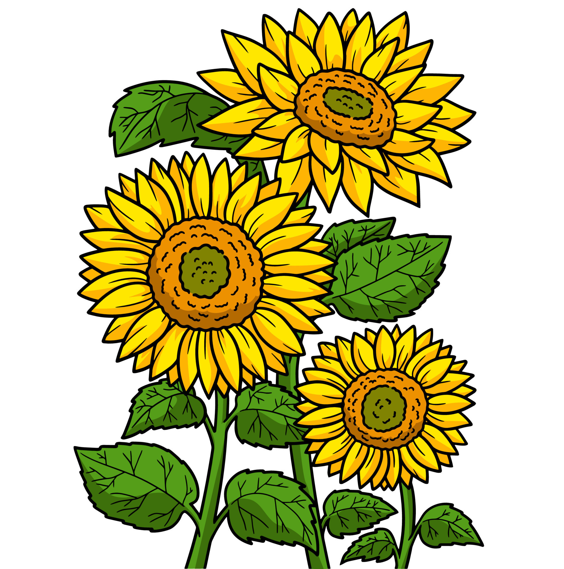 Sunflower Flower Cartoon Colored Clipart 8823183 Vector Art at Vecteezy