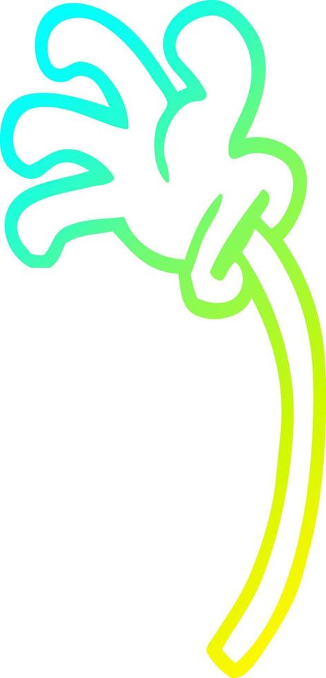 cold gradient line drawing cartoon hand gestures vector