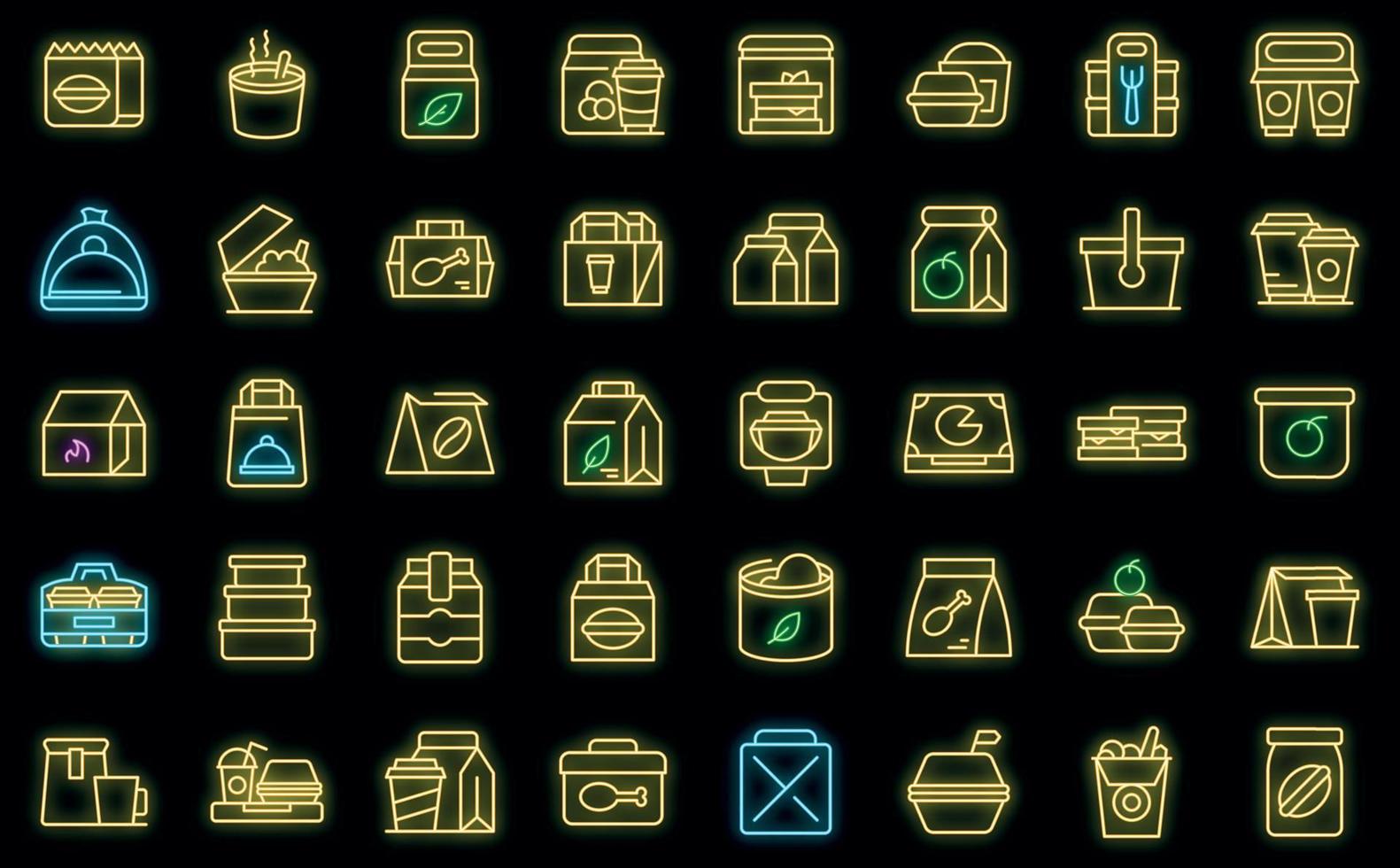 Take away food and drinks icon, outline style vector