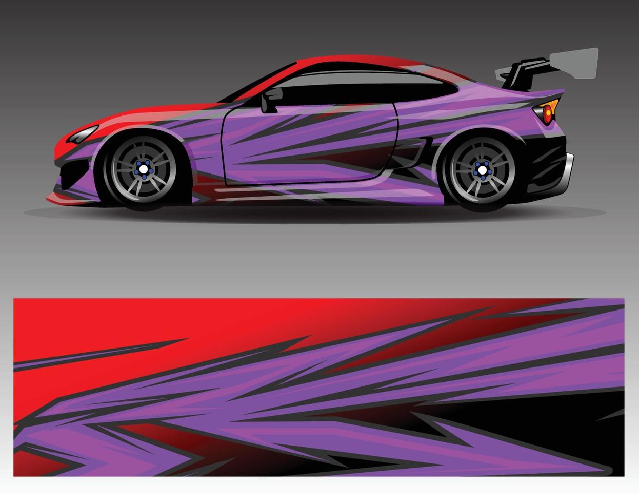 Car decal graphic vector  wrap vinyl sticker. Graphic abstract stripe designs for Racing vehicles