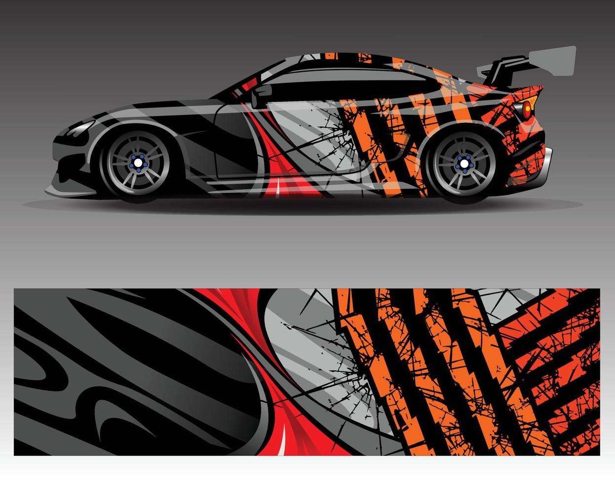 Car decal graphic vector  wrap vinyl sticker. Graphic abstract stripe designs for Racing vehicles