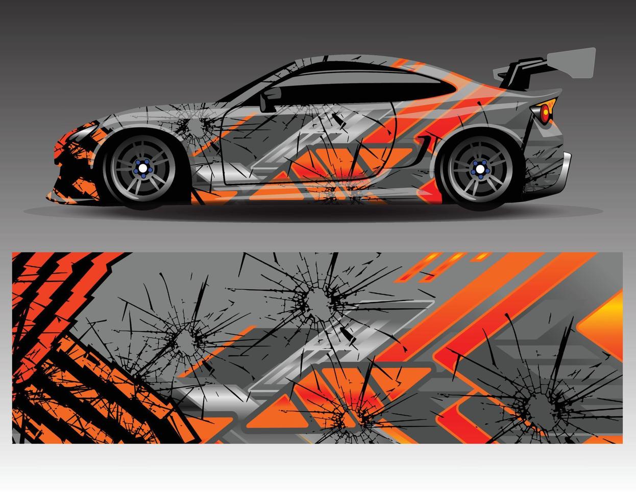 Car decal graphic vector  wrap vinyl sticker. Graphic abstract stripe designs for Racing vehicles