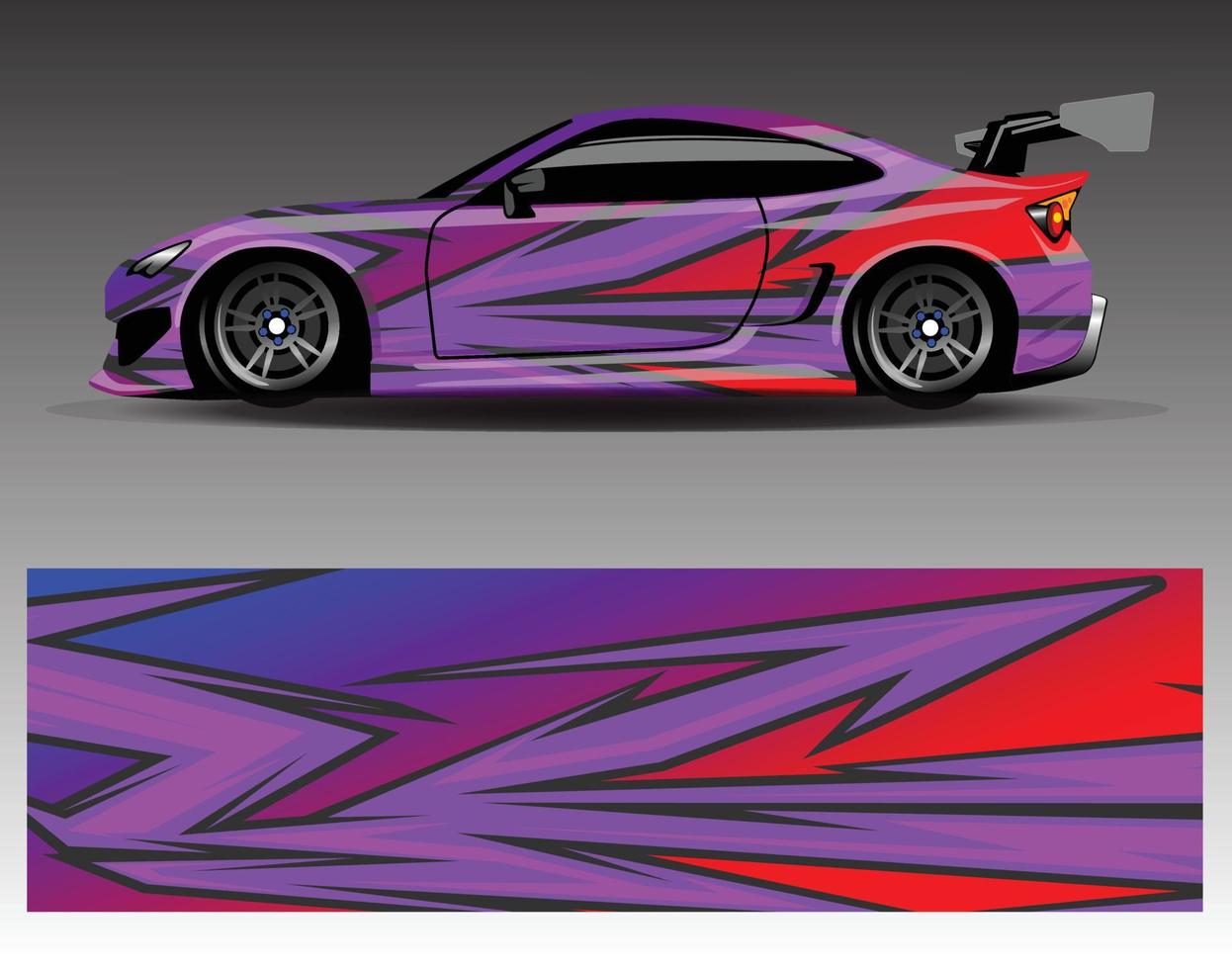 Car decal graphic vector  wrap vinyl sticker. Graphic abstract stripe designs for Racing vehicles