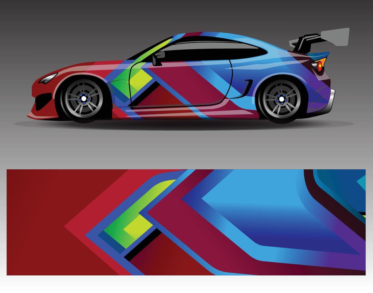 Car decal graphic vector  wrap vinyl sticker. Graphic abstract stripe designs for Racing vehicles