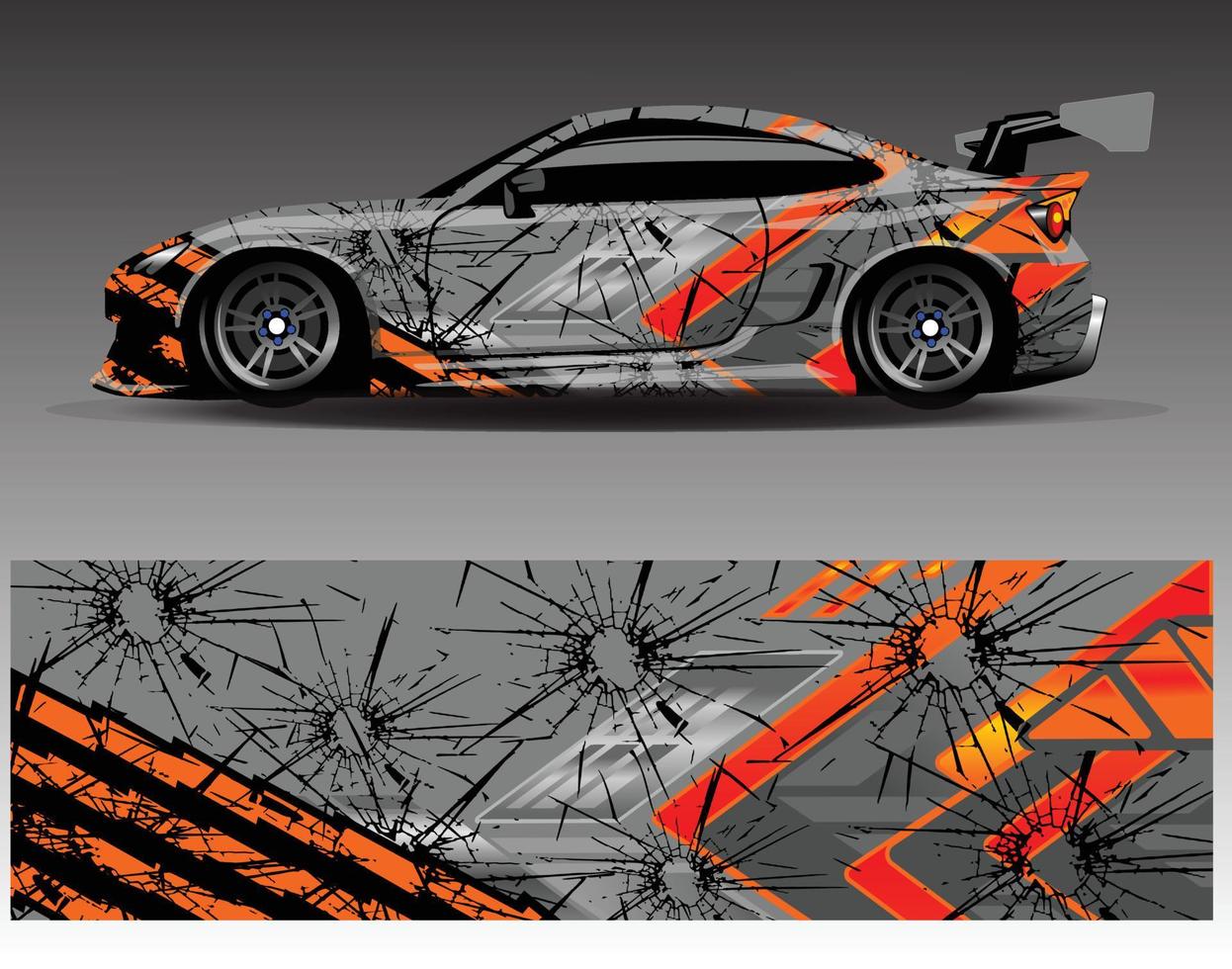 Car decal graphic vector  wrap vinyl sticker. Graphic abstract stripe designs for Racing vehicles